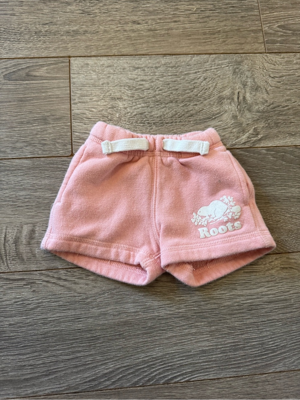 Roots Pink Kids Fleece Shorts